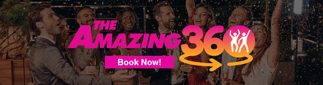 People at Event Having Fun Partying, Experiencing Not Just 360, The Amazing 360, so Book Now